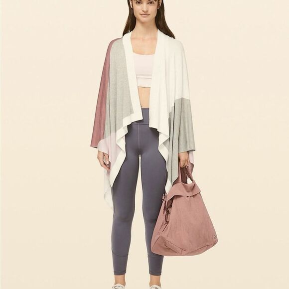 lululemon NWT Pale Multi Color Hatha Wrap Shawl One Size Retail $128 Sold Out - Picture 5 of 8